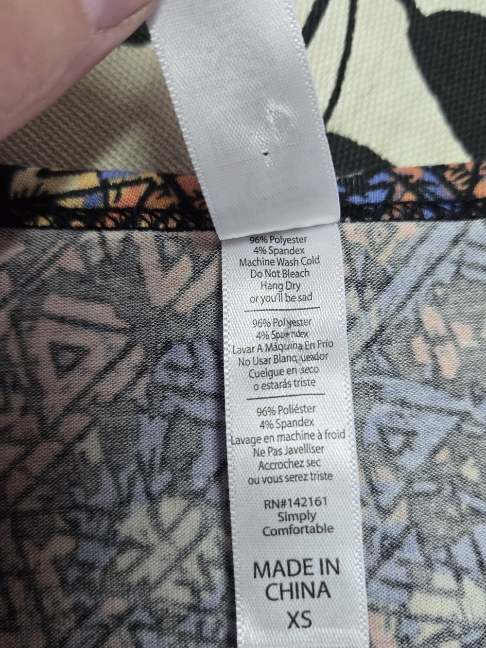LULAROE | Perfect Tee in Abstract Stained Glass sz XS NWT - Picture 5 of 5